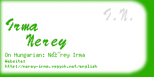 irma nerey business card